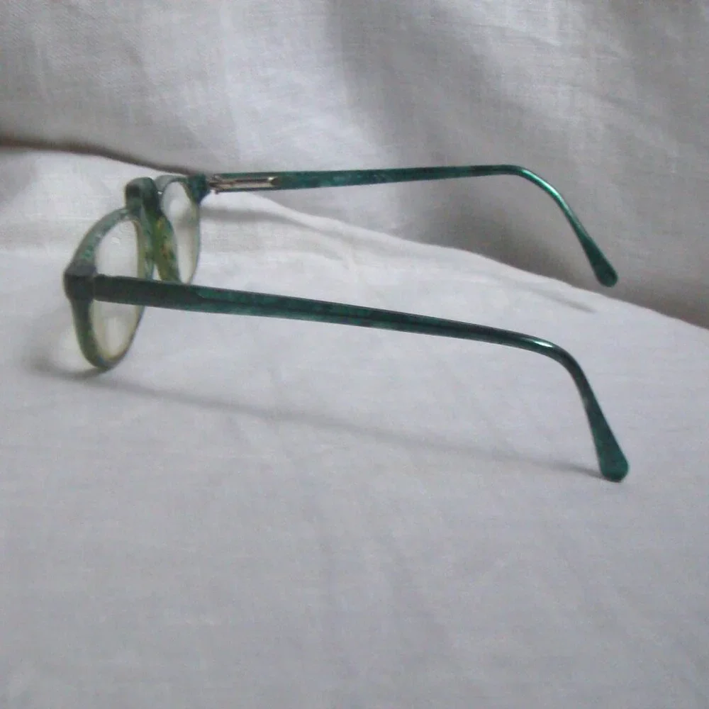 Vintage Ashley Stewart Green Tortoiseshell Half-frame Readers Eyewear
